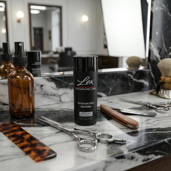 Lex Signature Line Hair Fibers (Dark Brown) 27.5g with Applicator Pump